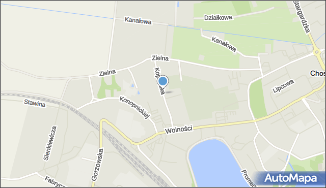 Choszczno, Kopernika Mikołaja, mapa Choszczno