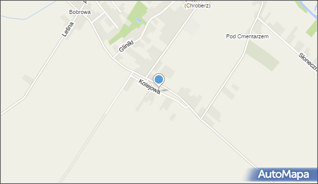 Chroberz, Kolejowa, mapa Chroberz