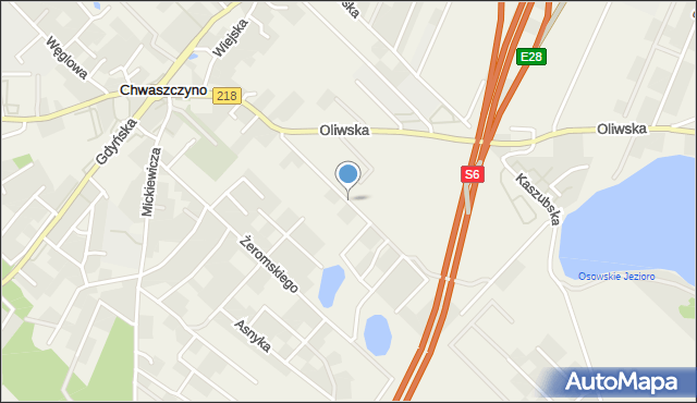 Chwaszczyno, Konopnickiej Marii, mapa Chwaszczyno