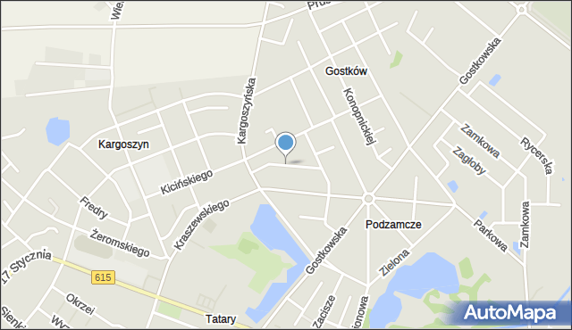 Ciechanów, Konwerskiego Romana, mapa Ciechanów