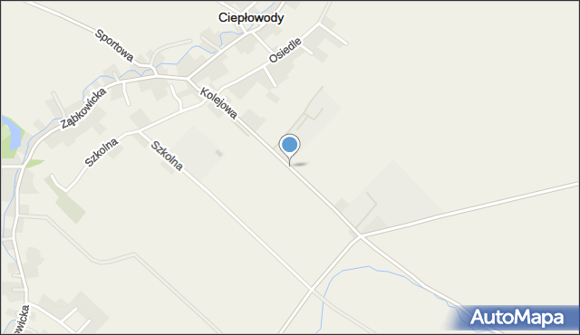 Ciepłowody, Kolejowa, mapa Ciepłowody
