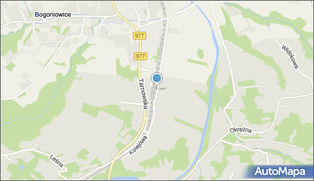 Ciężkowice powiat tarnowski, Kolejowa, mapa Ciężkowice powiat tarnowski