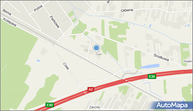 Cisie gmina Halinów, Koralowa, mapa Cisie gmina Halinów