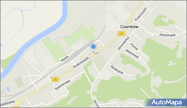 Czarnków, Kościuszki Tadeusza, gen., mapa Czarnków