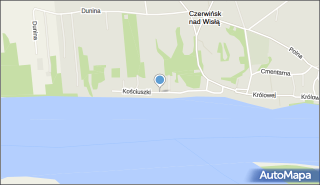 Czerwińsk nad Wisłą, Kościuszki Tadeusza, gen., mapa Czerwińsk nad Wisłą