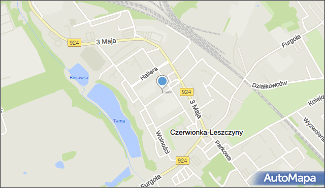 Czerwionka-Leszczyny, Kombatantów, mapa Czerwionka-Leszczyny