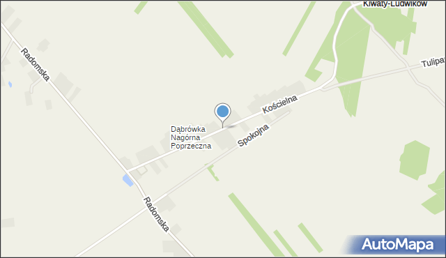 Dąbrówka Nagórna, Kościelna, mapa Dąbrówka Nagórna