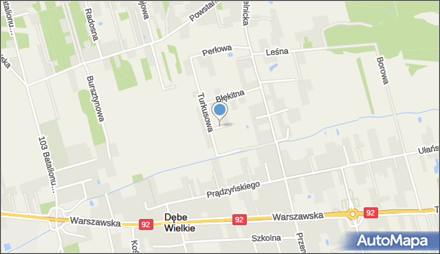 Dębe Wielkie, Kolorowa, mapa Dębe Wielkie