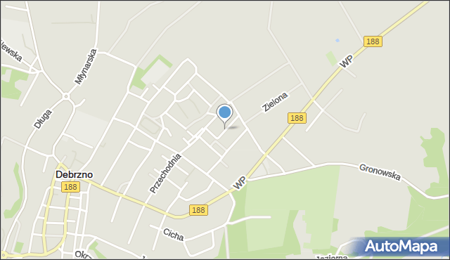Debrzno, Kochanowskiego Jana, mapa Debrzno