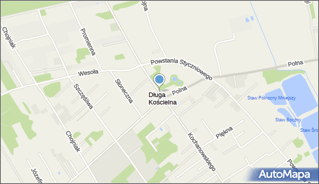 Długa Kościelna, Kochanowskiego Jana, mapa Długa Kościelna