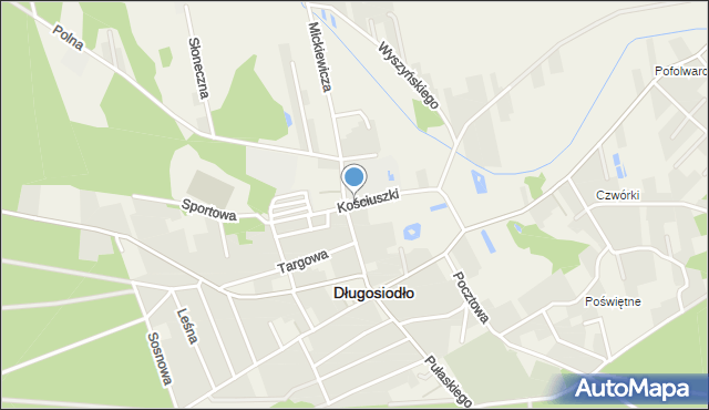 Długosiodło, Kościuszki Tadeusza, gen., mapa Długosiodło