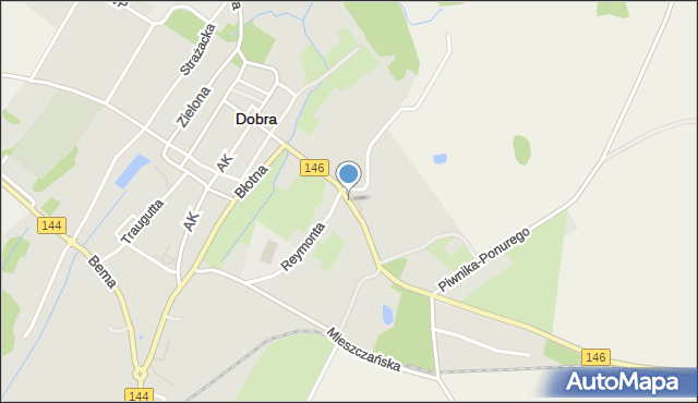 Dobra powiat łobeski, Kościuszki Tadeusza, gen., mapa Dobra powiat łobeski