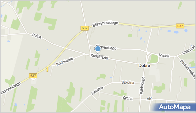 Dobre powiat miński, Kościuszki Tadeusza, gen., mapa Dobre powiat miński