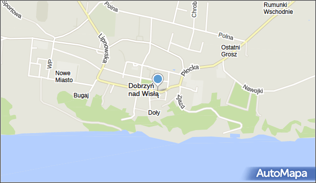 Dobrzyń nad Wisłą, Kościuszki Tadeusza, gen., mapa Dobrzyń nad Wisłą