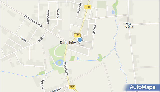 Doruchów, Kościelna, mapa Doruchów