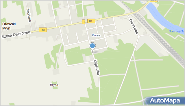 Drawski Młyn, Kopernika Mikołaja, mapa Drawski Młyn