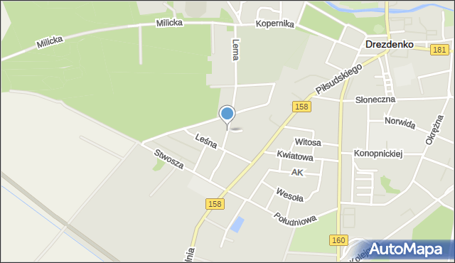 Drezdenko, Kochanowskiego Jana, mapa Drezdenko