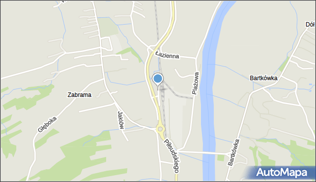 Dynów, Kolejowa, mapa Dynów