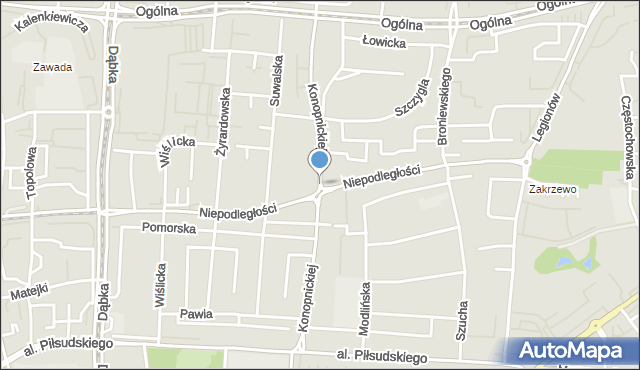 Elbląg, Konopnickiej Marii, mapa Elbląga