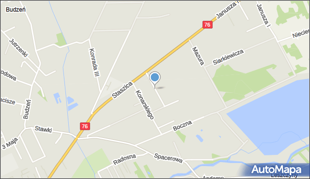 Garwolin, Kołłątaja Hugona, ks., mapa Garwolin