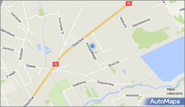 Garwolin, Konarskiego Stanisława, ks., mapa Garwolin