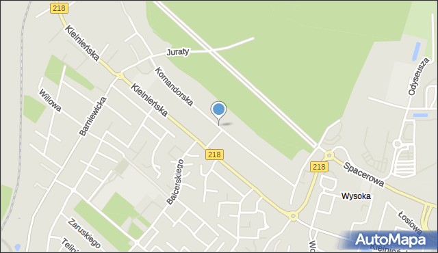 Gdańsk, Komandorska, mapa Gdańska