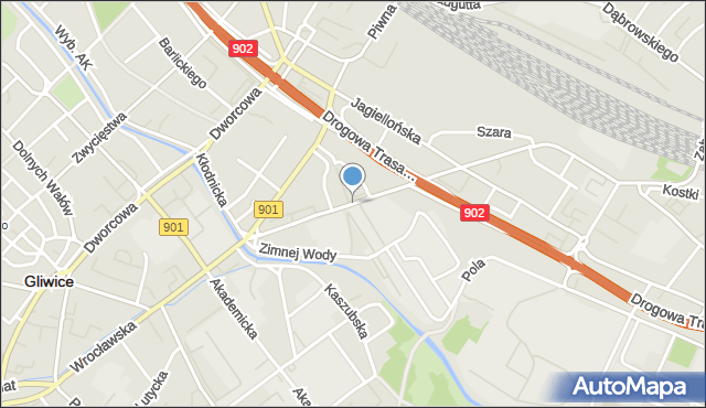 Gliwice, Konarskiego Stanisława, mapa Gliwic