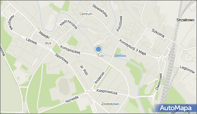 Goleniów, Konopnickiej Marii, mapa Goleniów