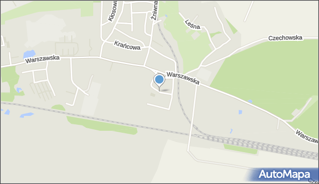 Gorzów Wielkopolski, Korsaka Włodzimierza, mapa Gorzów Wielkopolski