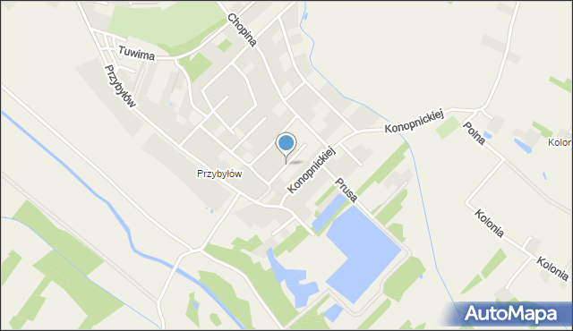 Gorzyce powiat tarnobrzeski, Kochanowskiego Jana, mapa Gorzyce powiat tarnobrzeski