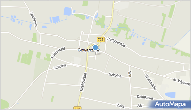 Gowarczów, Konecka, mapa Gowarczów