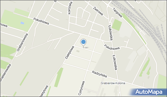 Grabianów, Kokosowa, mapa Grabianów