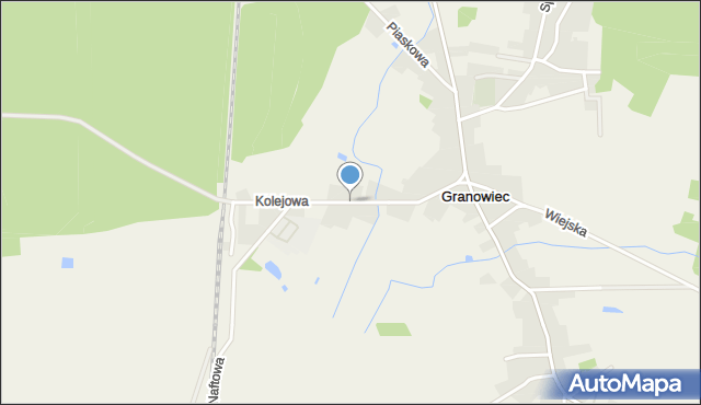 Granowiec, Kolejowa, mapa Granowiec