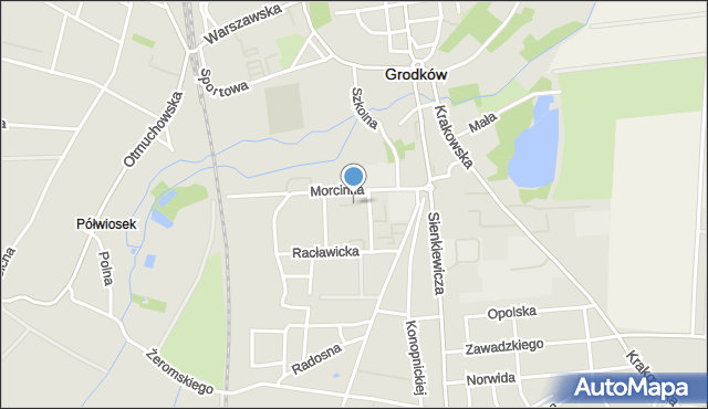 Grodków powiat brzeski, Kołłątaja Hugo, mapa Grodków powiat brzeski