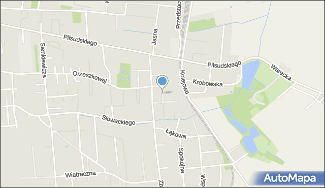 Grójec, Kopciuszka, mapa Grójec