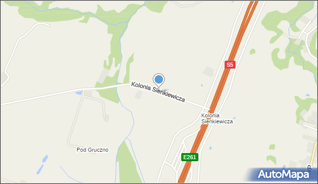 Gruczno, Kolonia Henryka Sienkiewicza, mapa Gruczno