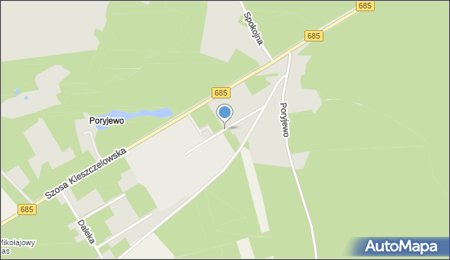 Hajnówka, Kolonia Poryjewo, mapa Hajnówka