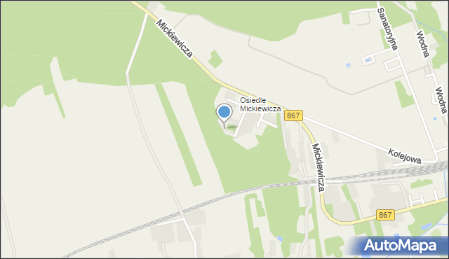 Horyniec-Zdrój, Kochanowskiego Jana, mapa Horyniec-Zdrój