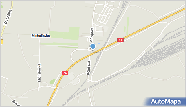 Hrubieszów, Kolejowa, mapa Hrubieszów