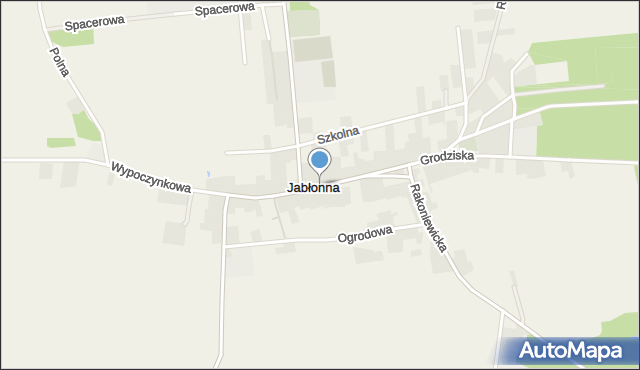 Jabłonna gmina Rakoniewice, Kościelna, mapa Jabłonna gmina Rakoniewice
