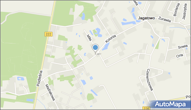 Jagatowo, Kolonia, mapa Jagatowo