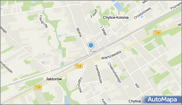 Jaktorów, Kolejowa, mapa Jaktorów