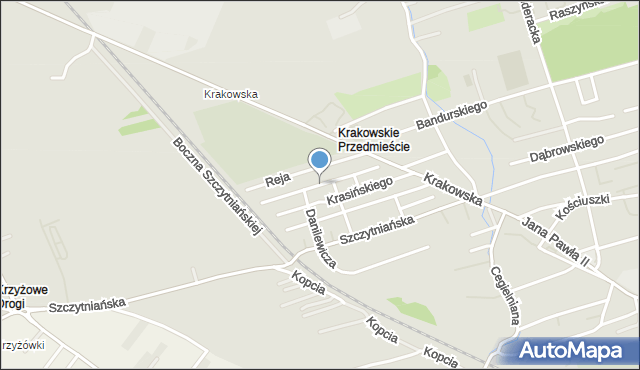 Jarosław, Kochanowskiego Jana, mapa Jarosławia