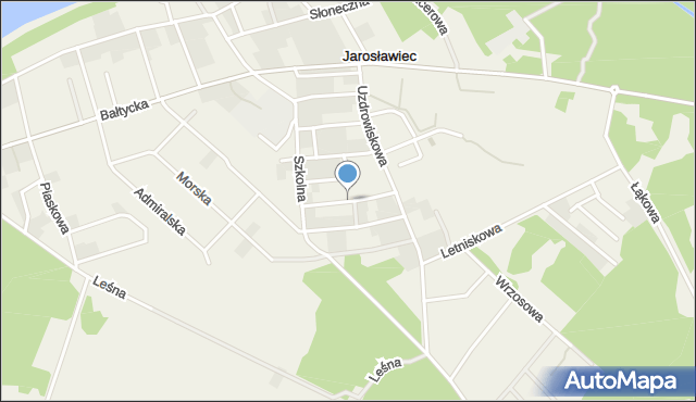 Jarosławiec gmina Postomino, Konwaliowa, mapa Jarosławiec gmina Postomino