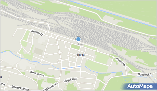 Jaworzno, Kolejarzy, mapa Jaworzno