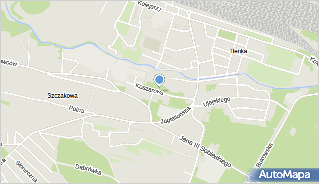 Jaworzno, Koszarowa, mapa Jaworzno