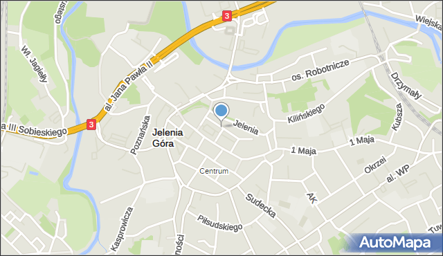 Jelenia Góra, Kopernika Mikołaja, mapa Jelenia Góra