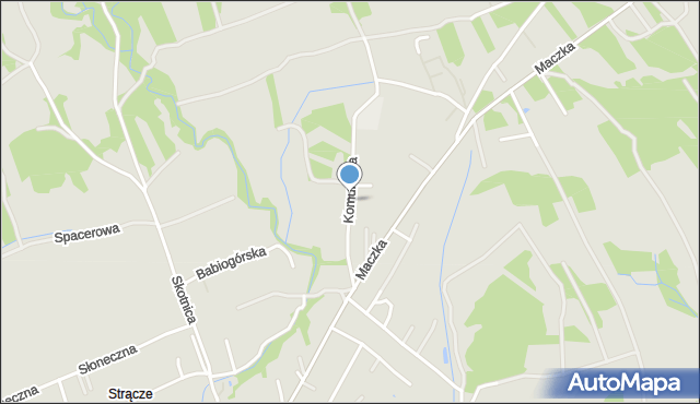 Jordanów powiat suski, Komunalna, mapa Jordanów powiat suski