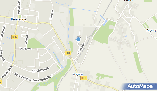 Kańczuga powiat przeworski, Kolejowa, mapa Kańczuga powiat przeworski