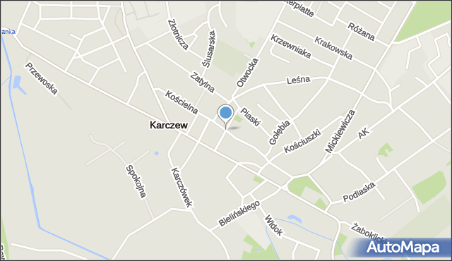 Karczew powiat otwocki, Kościelna, mapa Karczew powiat otwocki